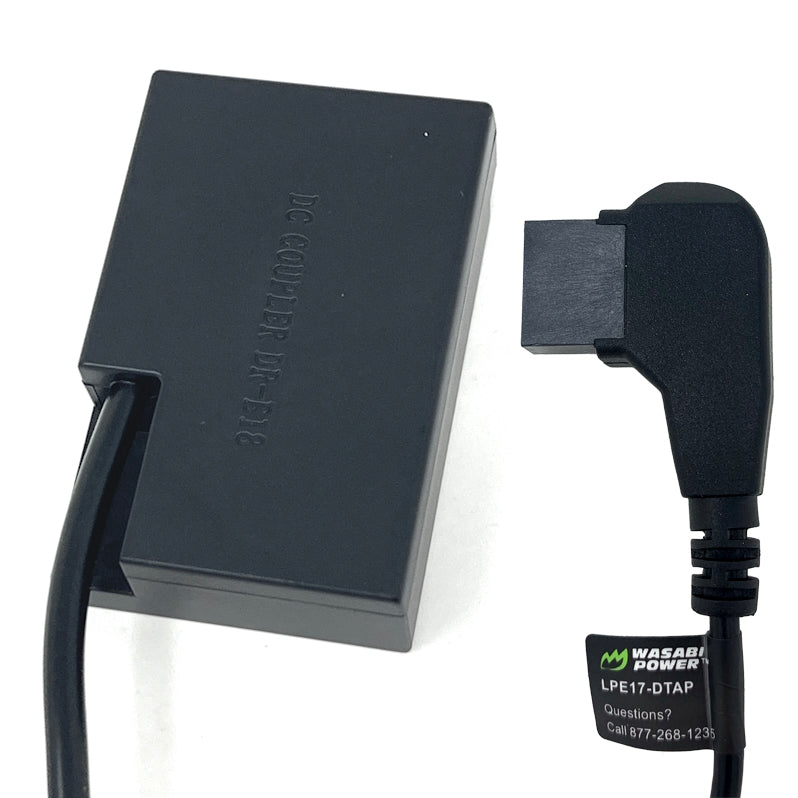 Canon LP-E17 DC Coupler (DR-E18) with D-Tap Input by Wasabi Power