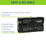 Sony NP-F330, NP-F530, NP-F550, NP-F570, CN-160, CN-216 (L Series) Battery (2-Pack) by Wasabi Power