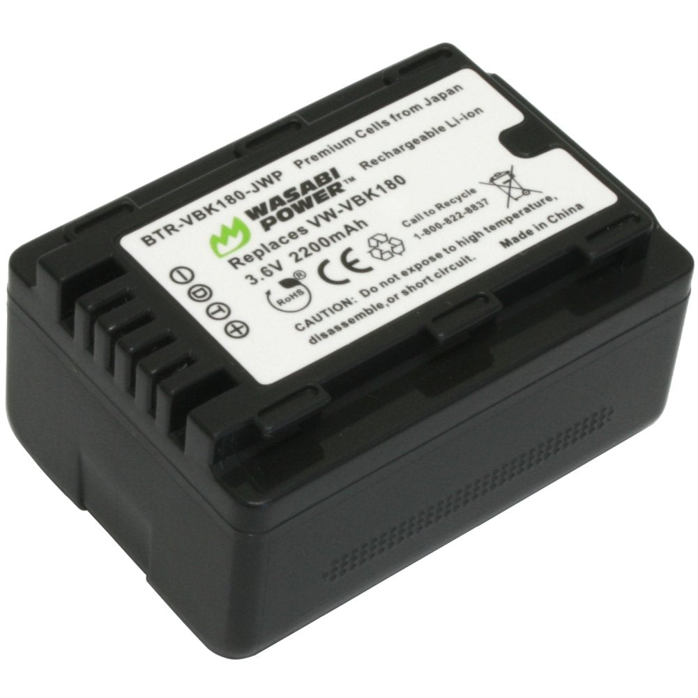 Panasonic VW-VBL090, VW-VBK180 Battery by Wasabi Power