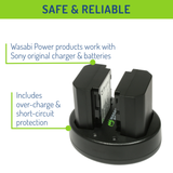Sony NP-FZ100 Battery (2-Pack) and Dual Charger by Wasabi Power