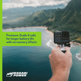 GoPro HERO7 Black, HERO6, HERO5 Battery (2-Pack) and Triple Charger by Wasabi Power