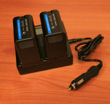 Sony BC-U1, BP-U30, BP-U60, BP-U90 Dual LCD Charger by Wasabi Power