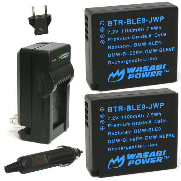 Leica BP-DC15 Battery (2-Pack) and Charger by Wasabi Power