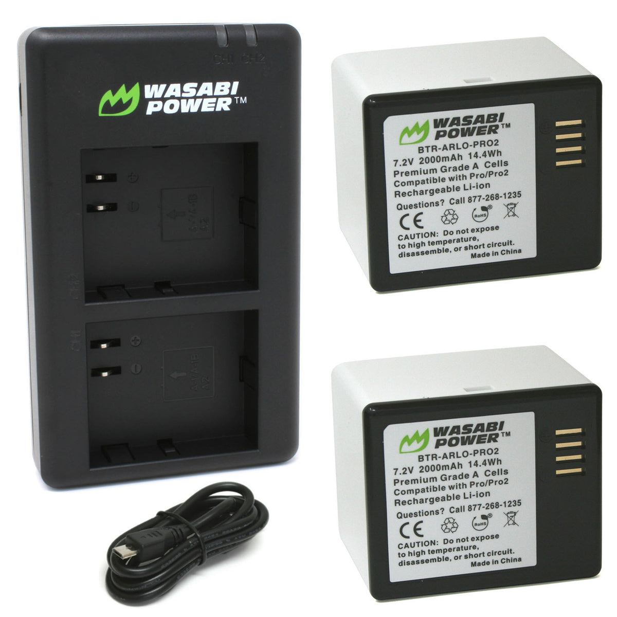 Arlo Pro, Pro Battery (2-Pack) and Dual Charger (A-1B, VMA4400