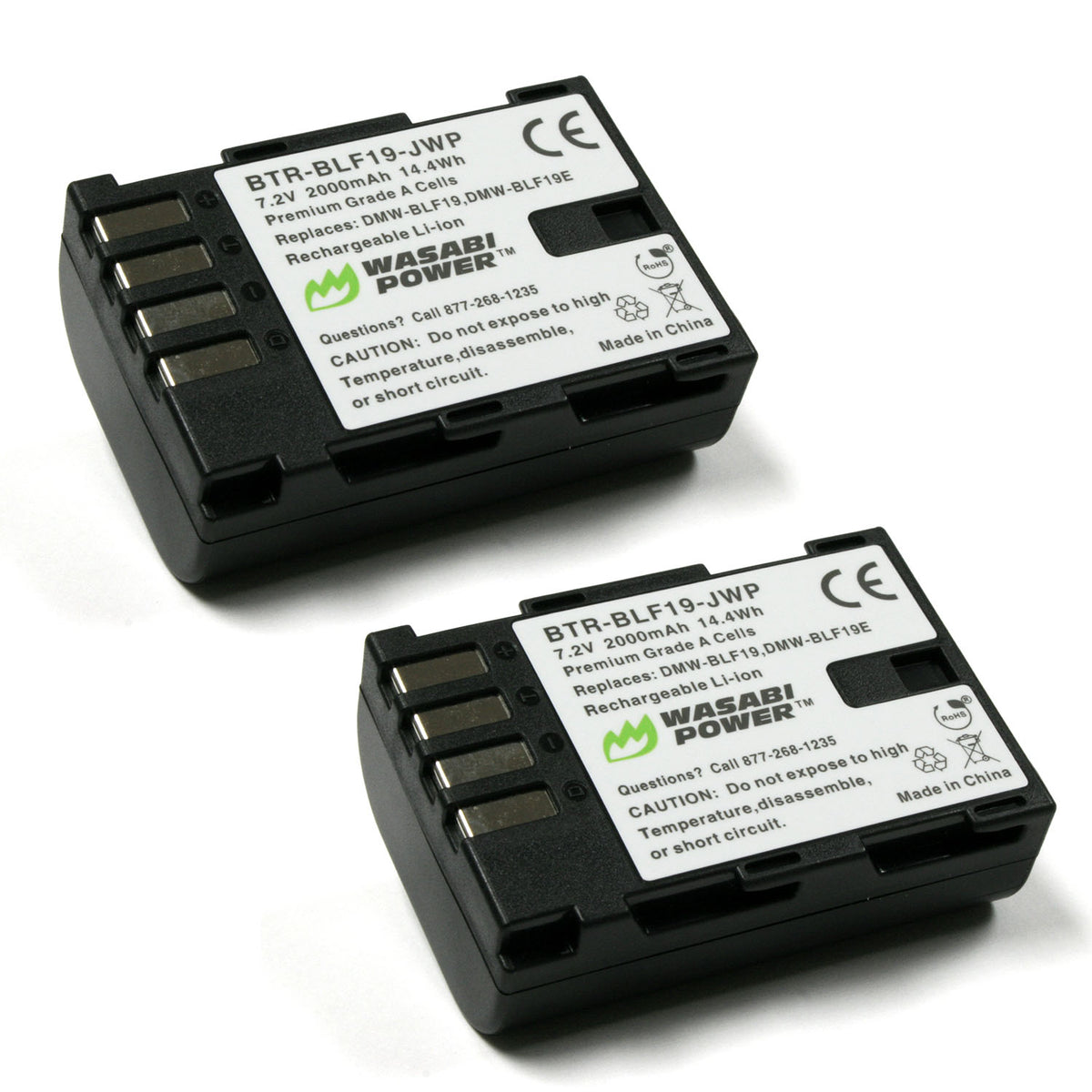 Panasonic DMW-BLF19 Battery (2-Pack) by Wasabi Power