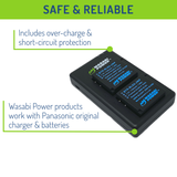 Panasonic DMW-BLE9, DMW-BLG10 Battery (2-Pack) and Micro USB Dual Charger by Wasabi Power
