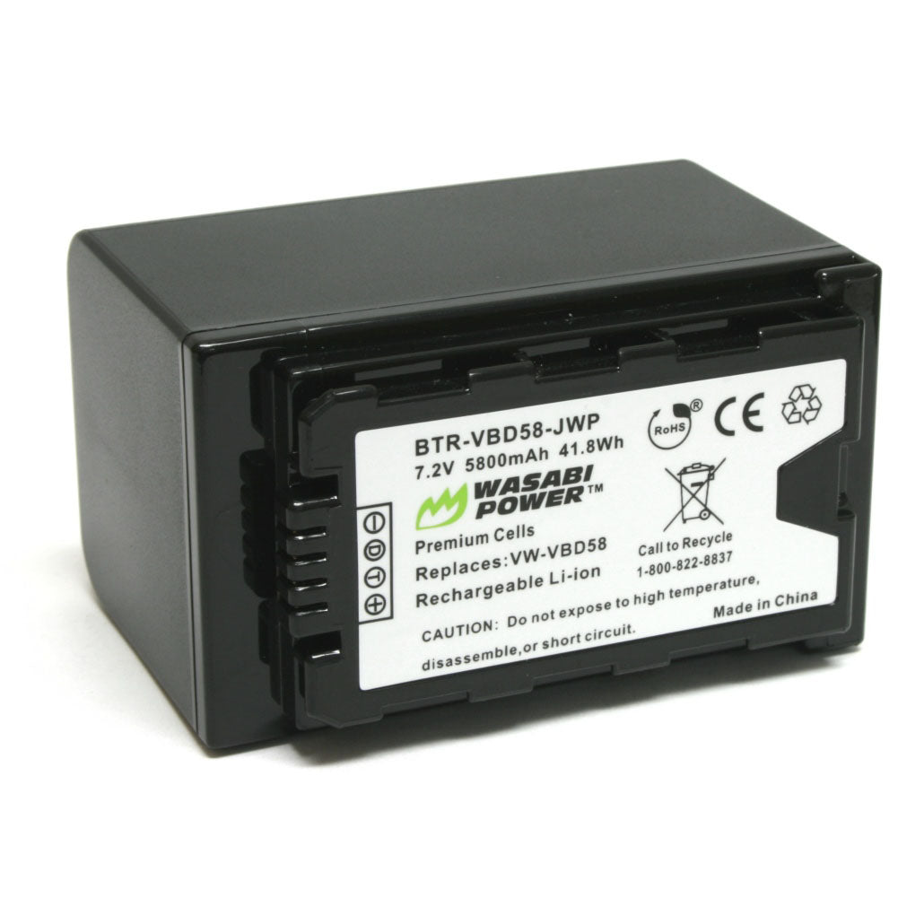 パナソニック ベイピー Panasonic VW-VBD58, AG-VBR89G Battery by Wasabi Power