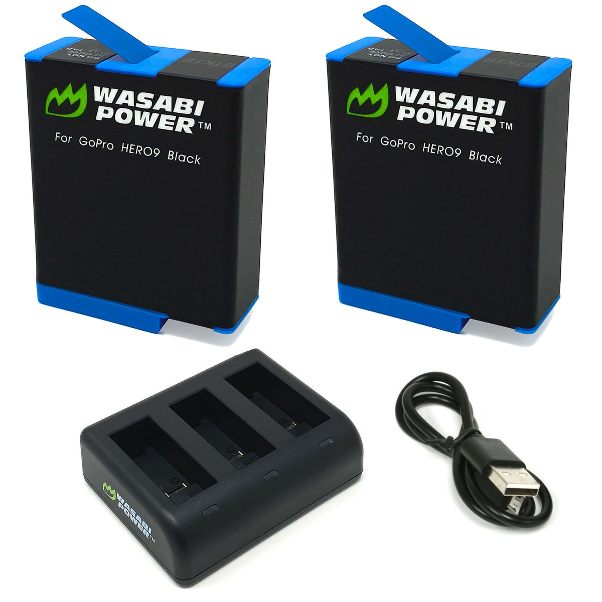 GoPro HERO12, HERO11, HERO10, HERO9 Black Battery (2-Pack) and Triple –  Wasabi Power