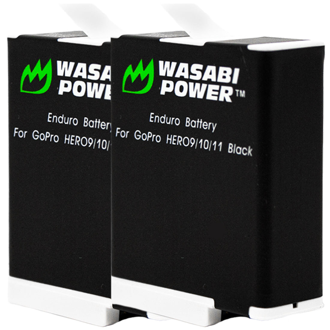 HERO12, Battery HERO11, Was Wasabi by for Enduro GoPro HERO10, HERO9 (2-Pack) Power –