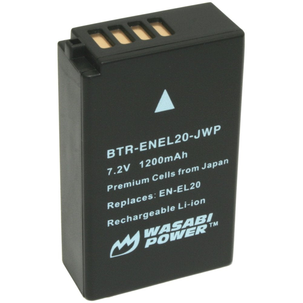 Kit DSTE 2 Batterie + Caricabatterie Per Nikon EN-EL20/EN-EL20a – Compatibile Con Coolpix A, 1 J1, J2, J3, AW1, S1, V3 E Blackmagic Pocket