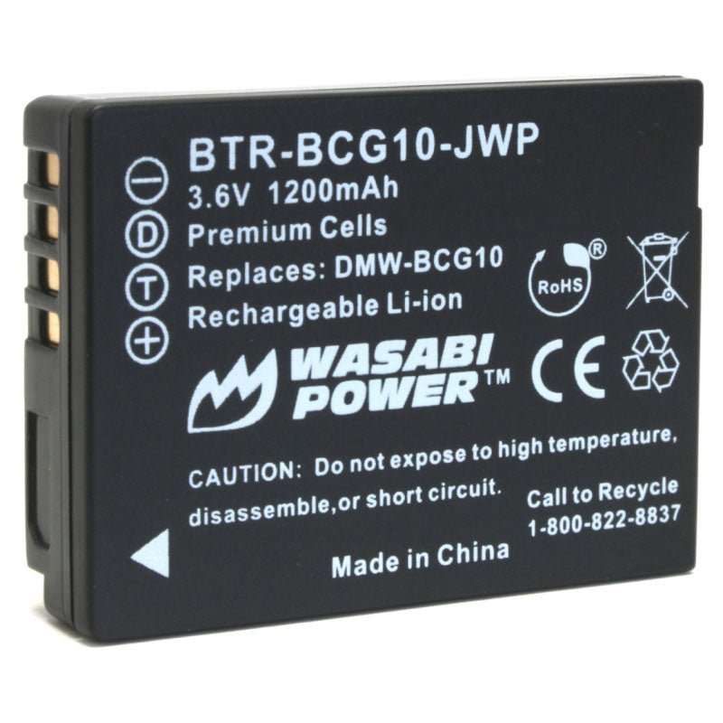 DSTE 2 batterie di ricambio DMW-BLG10 + caricatore USB doppio con display