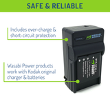 Kodak LB-060 Battery (2-Pack) and Charger by Wasabi Power