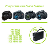 Canon LP-E8 DC Coupler with USB-C Input by Wasabi Power