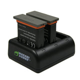DJI AB1 and DJI OSMO Action Camera Triple Charger by Wasabi Power