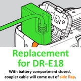 Canon LP-E17 DC Coupler (DR-E18) with D-Tap Input by Wasabi Power