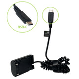 Canon LP-E6 DC Coupler with USB-C Input by Wasabi Power