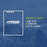 Kodak LB-015 Battery (2-Pack) and Dual Charger by Wasabi Power
