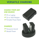 Sigma BP-61 Battery (2-Pack) and Dual USB Charger by Wasabi Power