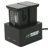 Leica BP-SCL7, 24026 Battery (2-Pack) and Dual USB Battery Charger BC-SCL7, 24027 by Wasabi Power