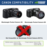 Canon LP-E6, LP-E6N Battery (2-Pack) and Charger by Wasabi Power