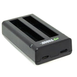 Insta360 X4 Battery (2-Pack) and Dual USB-C Charger by Wasabi Power