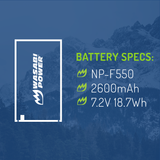 Sony NP-F330, NP-F530, NP-F550, NP-F570, CN-160, CN-216, CN-126 (L Series) Battery by Wasabi Power