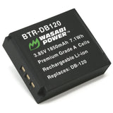 Ricoh DB-120 Battery (2-Pack) and USB-C Dual Charger by Wasabi Power