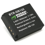 Ricoh DB-120 Battery (2-Pack) and USB-C Dual Charger by Wasabi Power