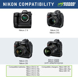 Nikon EN-EL18d Battery (2-Pack) by Wasabi Power