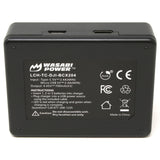 DJI BCX202, BCX204 OSMO Action Camera Battery (2-Pack) and Triple Charger by Wasabi Power