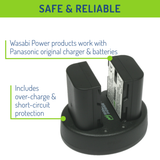 Sigma BP-61 Battery (2-Pack) and Dual USB Charger by Wasabi Power