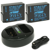 Panasonic DMW-BLC12 Battery (2-Pack) and Dual Charger by Wasabi Power