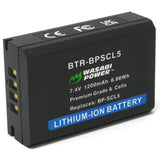 Leica BP-SCL5, 24003 Battery (2-Pack) and Dual USB Battery Charger BC-SCL5, 24002 by Wasabi Power