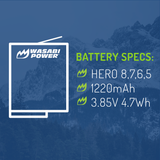 GoPro HERO8 Battery Compatible with HERO7 Black, HERO6, HERO5 by Wasabi Power