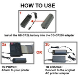 Canon NB-CP2LCG-CP200, NB-CP2L, NB-CP1L Charger by Wasabi Power