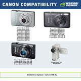 Canon NB-4L Battery (2-Pack) and Charger by Wasabi Power