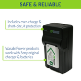 Sony NP-BX1, NP-BX1/M8 Battery (2-Pack) and Charger by Wasabi Power