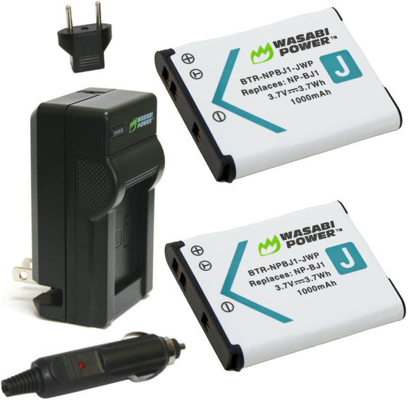 Sony NP-BJ1 Battery (2-Pack) and Charger by Wasabi Power