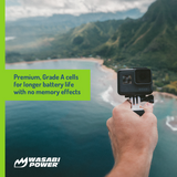 GoPro HERO8 Battery (4-Pack) and Triple Charger Compatible with HERO7 Black, HERO6, HERO5 by Wasabi Power