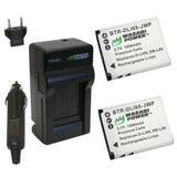 Toshiba Camileo PX1686 Battery (2-Pack) and Charger by Wasabi Power
