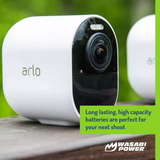 Arlo Pro, Pro 2 Battery (A-1B, VMA4400, 2-Pack) by Wasabi Power