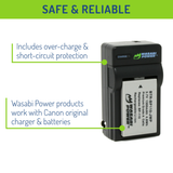 Canon BP-110 Battery (2-Pack) and Charger by Wasabi Power