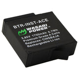 Battery (2-Pack) and Dual Charger for Insta360 Ace and Ace Pro by Wasabi Power