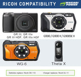 Ricoh DB-110 Battery (2-Pack) and Charger by Wasabi Power