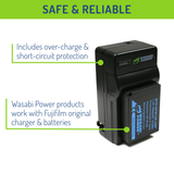 Fujifilm NP-W126, NP-W126S Battery (3-Pack) and Charger by Wasabi Power