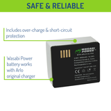 Arlo VMA5400 Battery (2-Pack) for Pro 3, Pro 4, Ultra, Ultra 2 by Wasabi Power