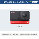 Insta360 ONE R, RS Battery by Wasabi Power