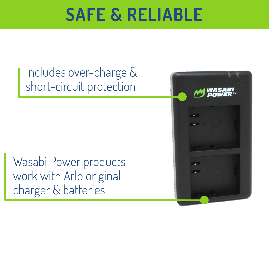 Arlo Go, Pro, Pro (VMA4400C for VMA4400, VMA4410) Dual Charger by Wa