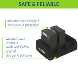 GoPro HERO3, HERO3+ Battery (2-Pack, 1200mAh) and Triple Charger by Wasabi Power