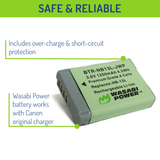 Canon NB-13L, NB-15L Battery by Wasabi Power